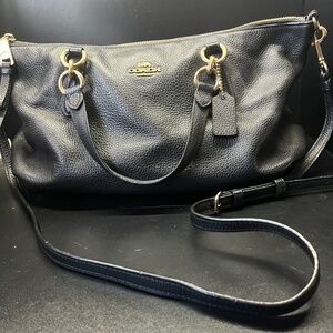 Black Coach Ally Large Convertible Satchel
